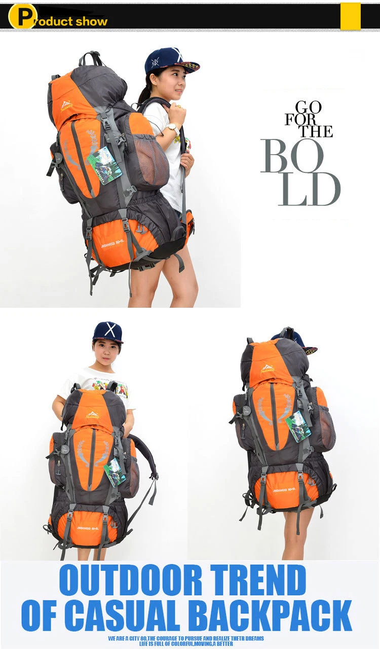 Bolsa de Acampamento 85l ao ar Quente Grande Livre Mochila Unisex Viagem Multi-purpose Escalada Mochilas Caminhadas Capacidade 8 Esporte e Lazer