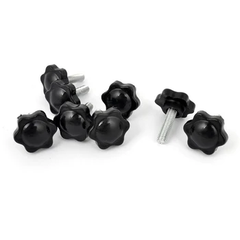 

M6x20mm 25mm Star Head Dia Screw On Type Clamping Knob 8Pcs
