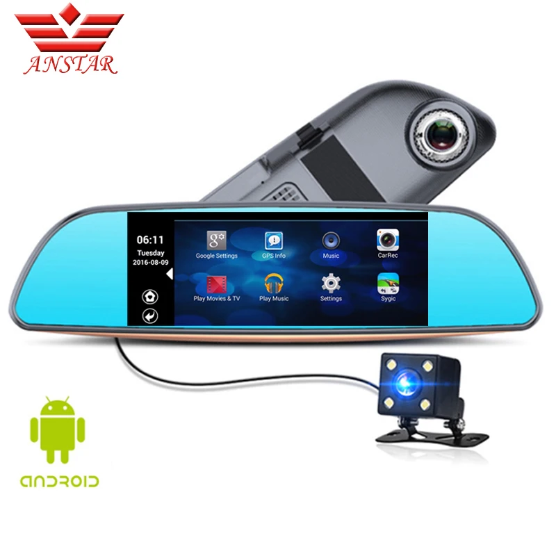 ANSTAR HOT 6 86 Touch RAM 1GB ROM 16GB 2 Split View Android GPS Navigation Mirror