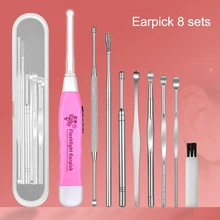 Серьги из нержавеющей стали Палочки набор ложек спираль воск для удаления 2/5/7/8 шт. уход за ухом Красота профессиональный набор для персональный уход за ухом набор инструментов