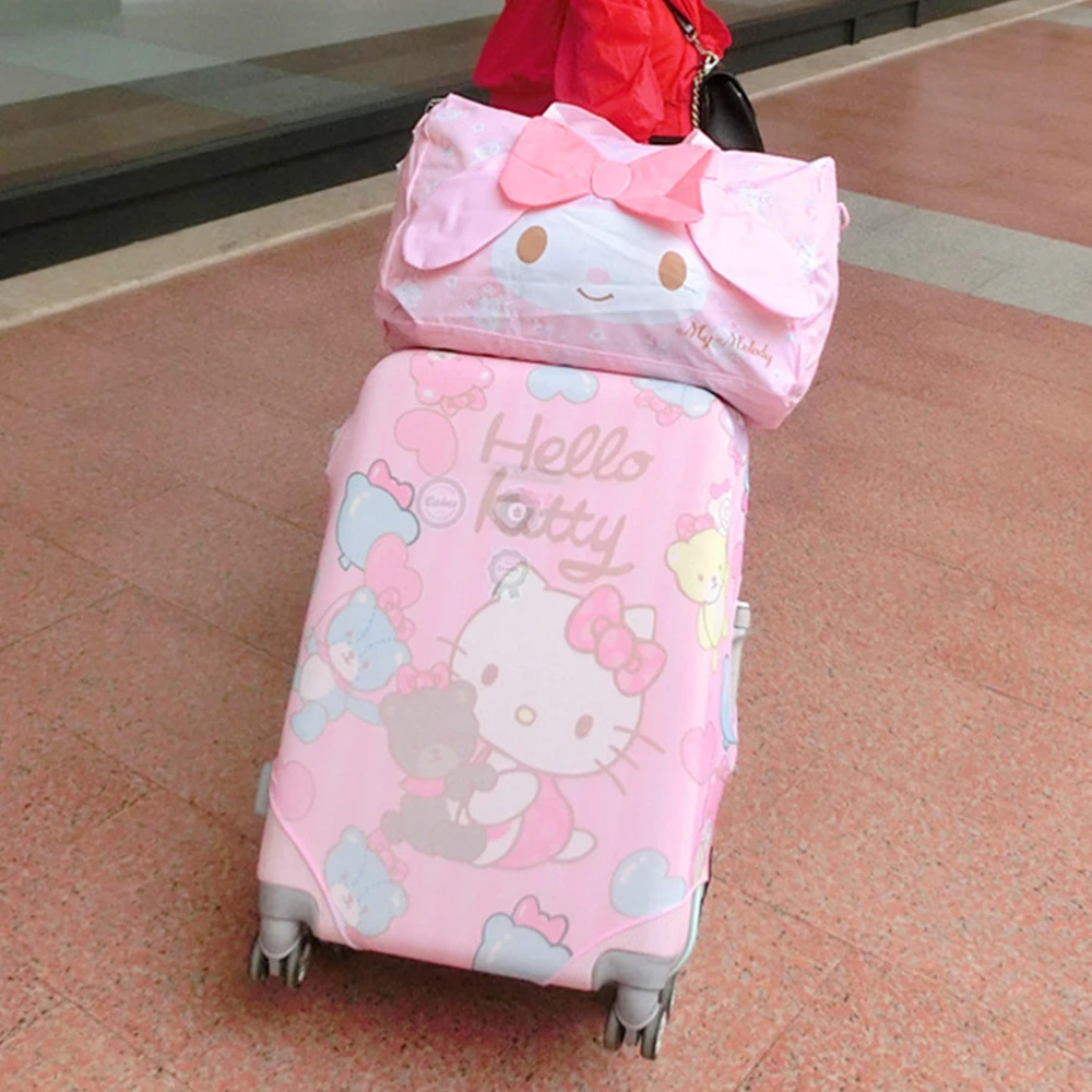 2017 Hello Kitty Waterproof Travel Bag Women Folding Carry On Luggage
