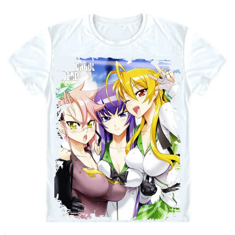 Style 6 Футболка Coolprint с аниме «Apocalyptic Academy Highschool of the Dead»; футболки для косплея с короткими рукавами в стиле «Saeko Busujima» - Цвет: Style 6
