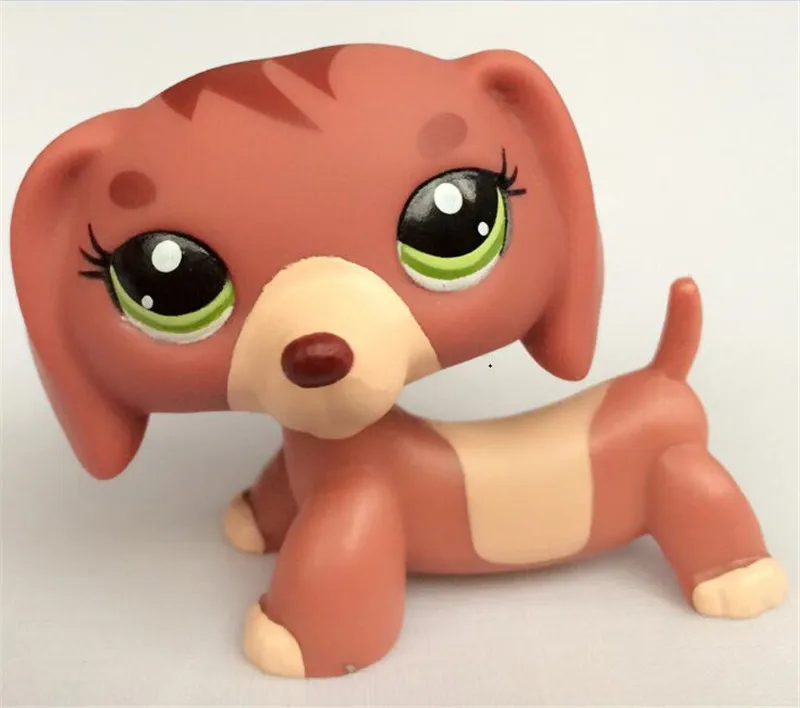 Настоящий Pet Shop Lps игрушки коллекции стоячий Короткий волос Кот белый табби черный такса собака колли большой датчан - Цвет: 14