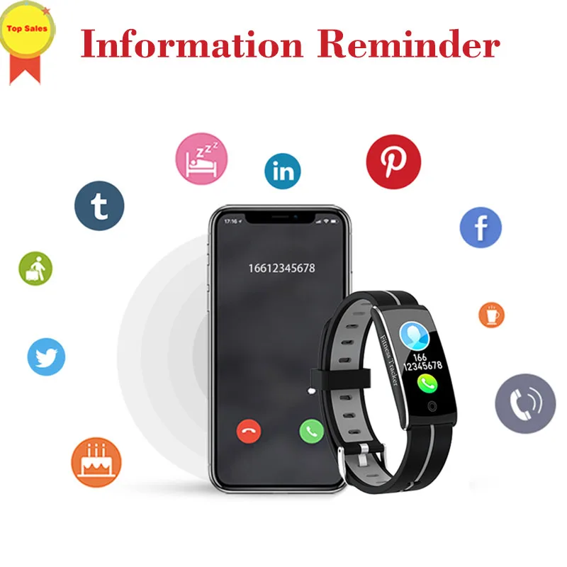 

Fitness Bracelet 2019 IP68 Waterproof Heart Rate Monitor Blood Pressure Smart Band Activity Tracker Pedometer smart wristbands