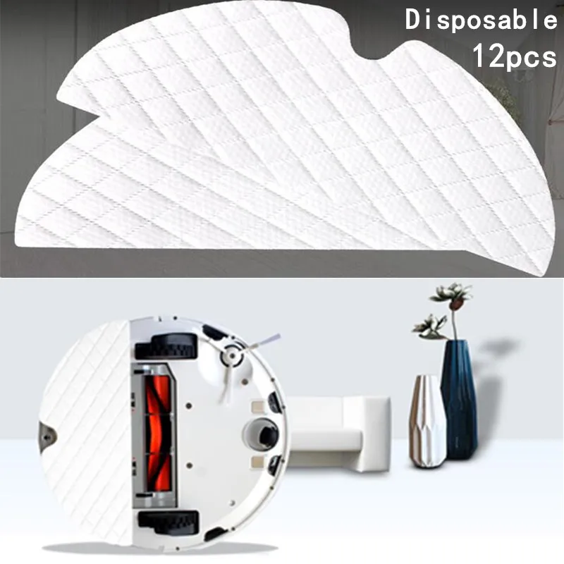 12pcs/lot Disposable Roborock S50 S51 Parts Mop Cloths for Xiaomi Vacuum Cleaner Generation 2 Dry Wet Mopping Cleaning 12pcs/lot Disposable Roborock S50 S51 Parts Mop Cloths for Xiaomi Vacuum Cleaner Generation 2 Dry Wet Mopping Cleaning