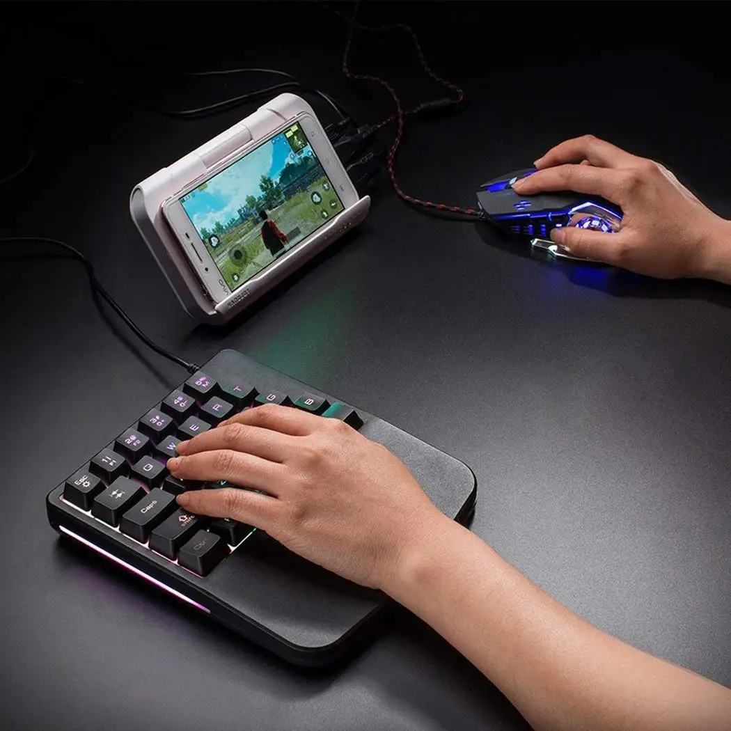 Portable USB 24 Keys Single Hand Operation Backlit Wired Delicate appearance, compact portable. Gaming Keyboard Portable USB 24 Keys Single Hand Operation Backlit Wired Delicate appearance, compact portable. Gaming Keyboard
