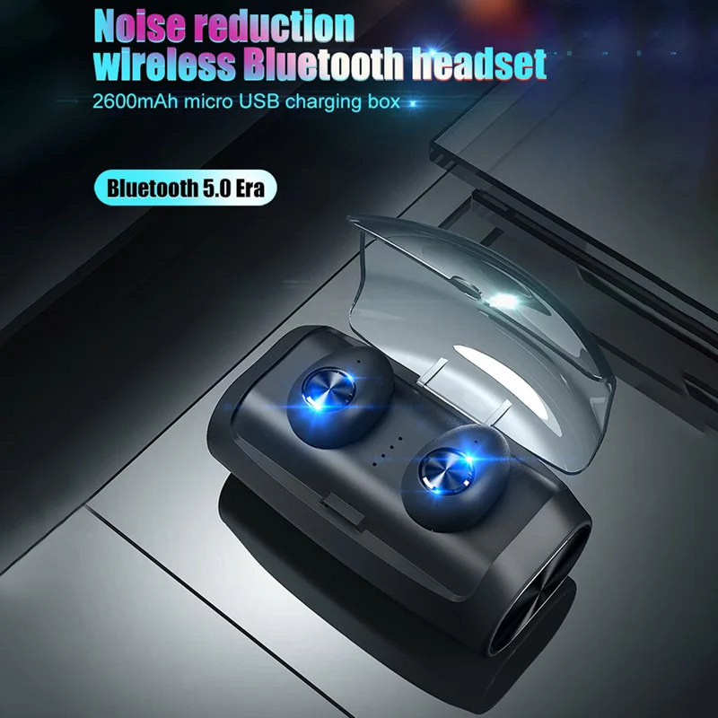 

TEAMYO M2 TWS Bluetooth 5.0 Earphone Sports Phone Mobile Wireless Headphones Earbuds Headset for xiaomi iPhone Samsung Earbuds
