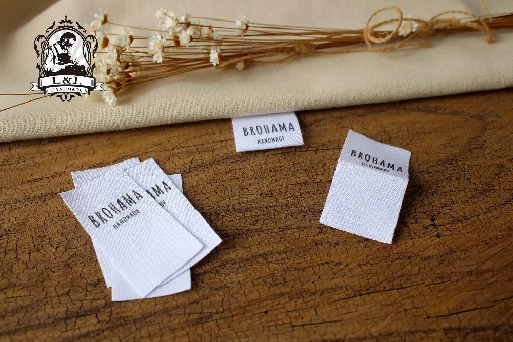 

Custom Sewing labels / brand labels, Custom Clothing Tags, Cotton Ribbon label, Handmade label (MD79)