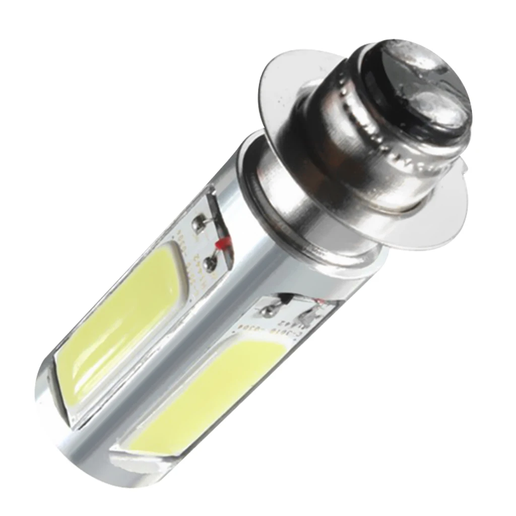 2pcs H6 P15D-25-1 COB LED Motorcycle Headlight Fog Light Bulbs 6000K White