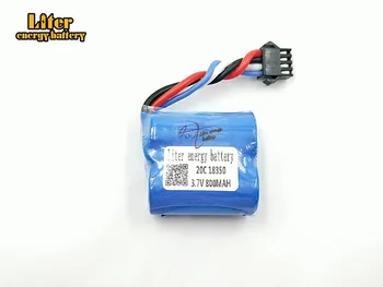 

2PCS /LOT 3.7V 800mAH genuine remote control boats powered cylindrical lithium battery 800mAH 18350 4P line