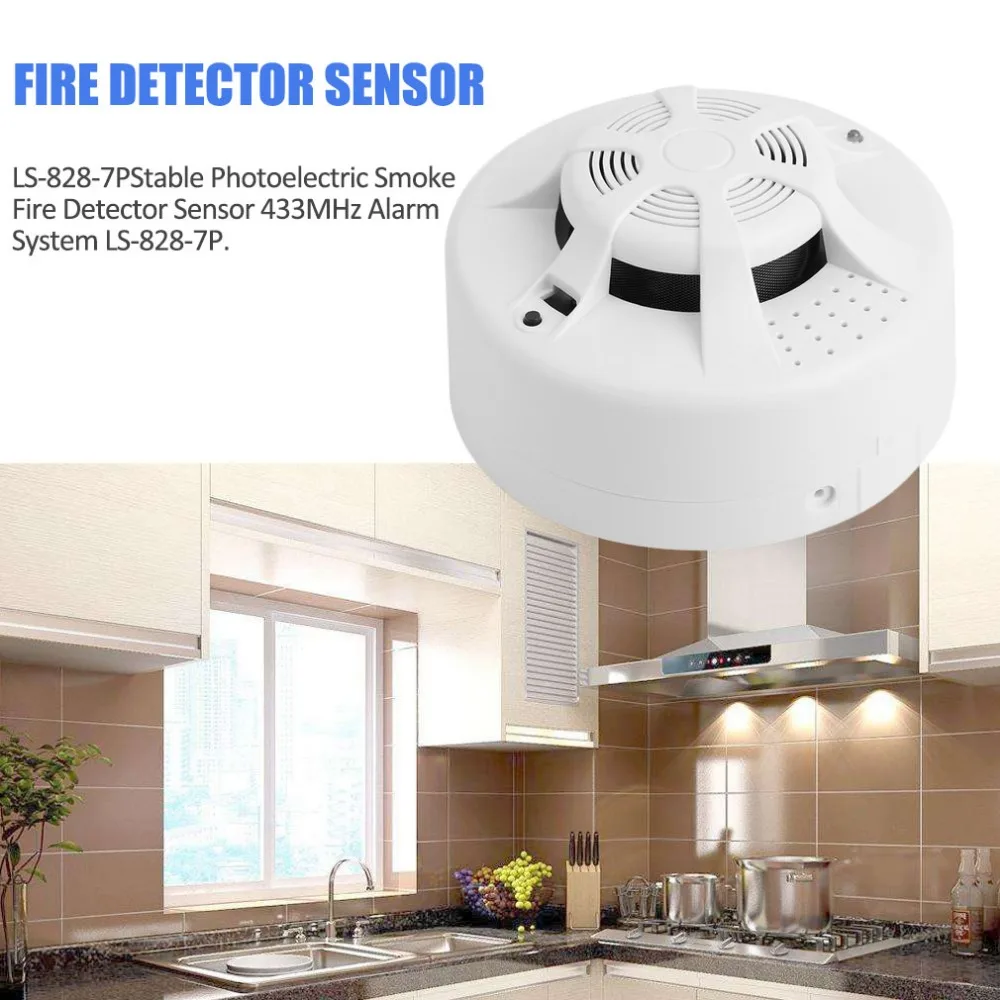 

Standalone Photoelectric Smoke Detector Fire Alarm Sensor Sound Flash Alarm Warning Smoke Test For Indoor Home Safety Security