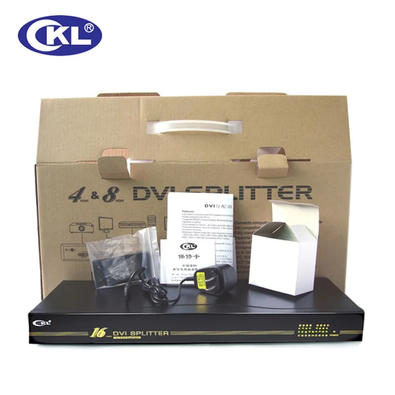 Ckl-916e заводская цена 16 Порты и разъёмы DVI Splitter 1x16 DVI Splitter Box