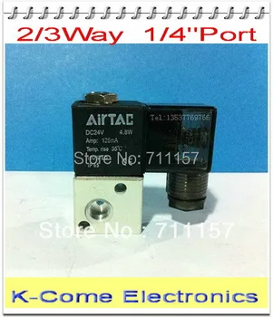 

Normally Closed 3 Way Solenoid Valve Air 3V1-08 1/4" BSP Electric Control Valves LED Plug Light 12v 24v dc ac 110v 220v