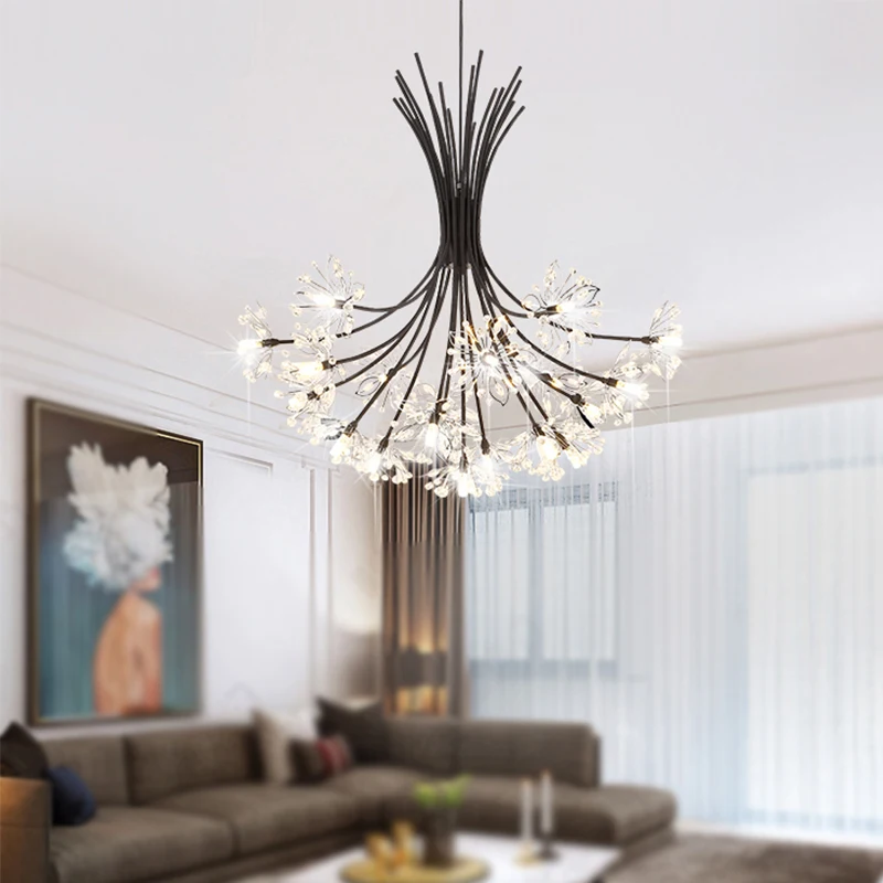 

Modern Chandelier Lighting Restaurant Crystal hanging lamp Living Room Bedroom Simple Nordic Style Decor Light Fixture lustre