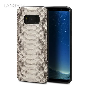 

wangcangli cell phone case natural python skin cover phone case For Samsung Galaxy S8 cell phone cover all handmade custom