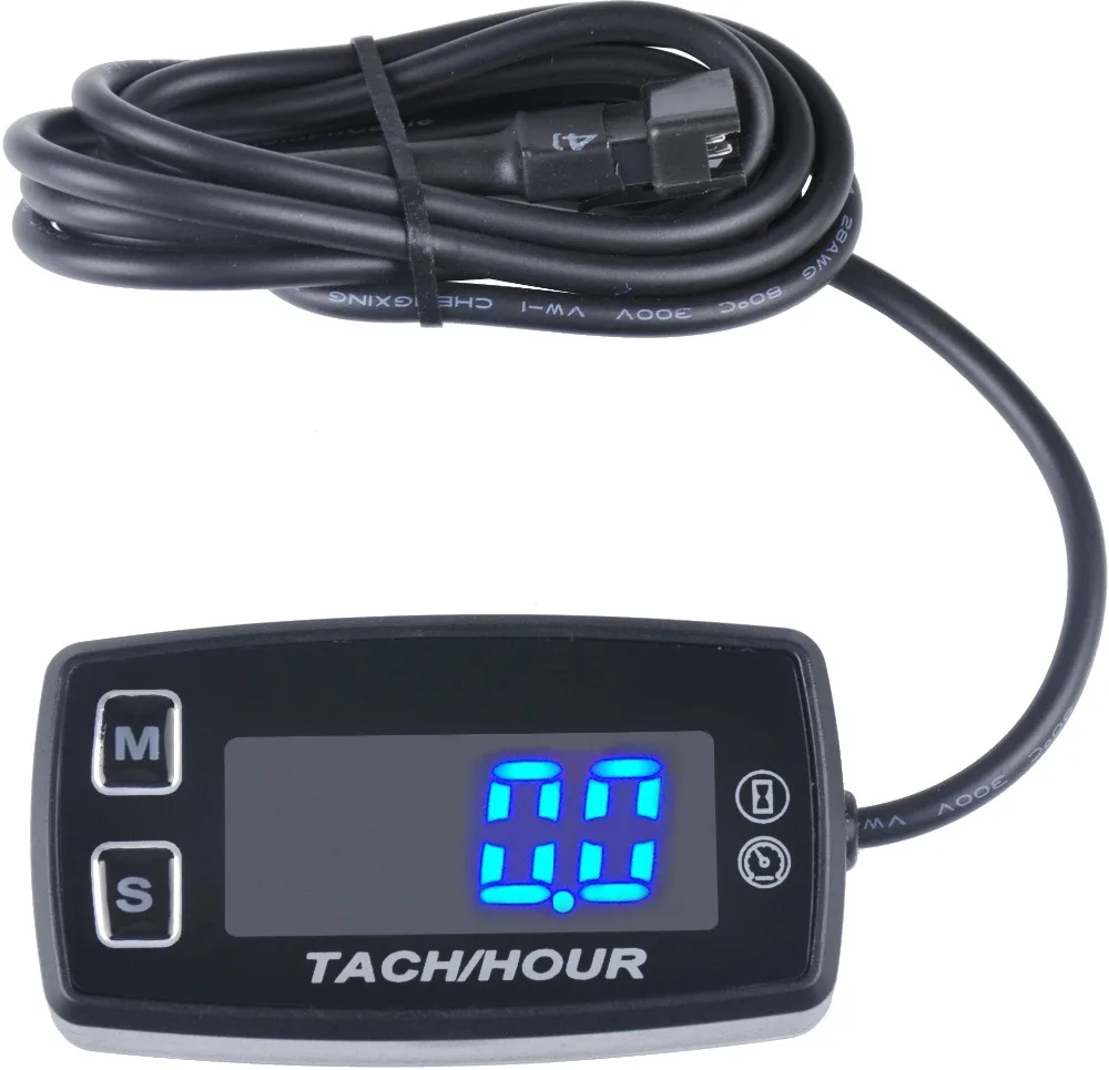  Thermometer Voltmeter Temperature RPM Meter LED Tach Hour Meter for gas engine marine dirt quad bik - 32857892417