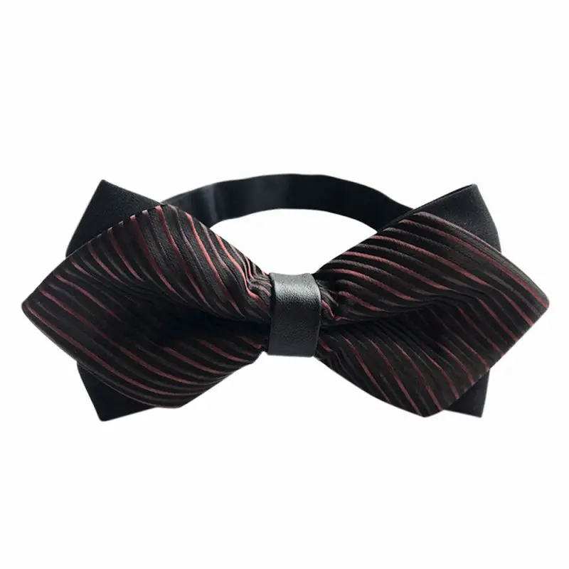 Модный мужской коммерческий полосатый галстук-бабочка бренд галстук-бабочка из полиэстера для мужчин аксессуары свадебные галстуки