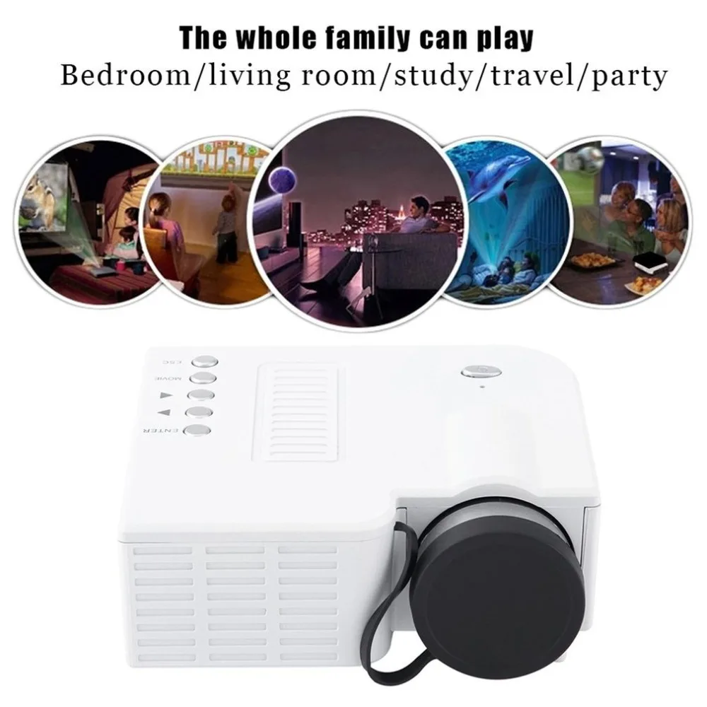 Hot UC28A Mini Portable LED Projector 1080P Multimedia Home Cinema Theater USB TF HDMI AV LED Beamer Projector for Home Use