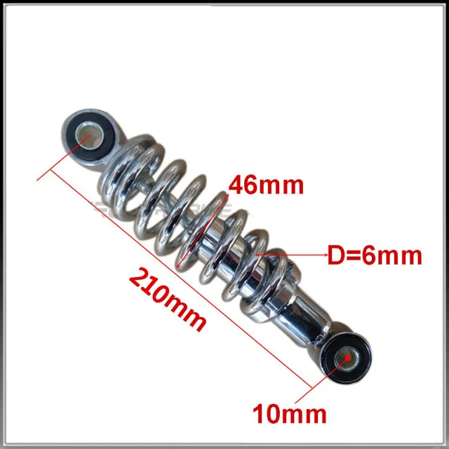 170 мм 190 мм 210 мм амортизатор задней подвески для велосипеда, электровелосипеда, мотоцикла, квадроцикла, скутера, ямы - Цвет: 210MM chrome