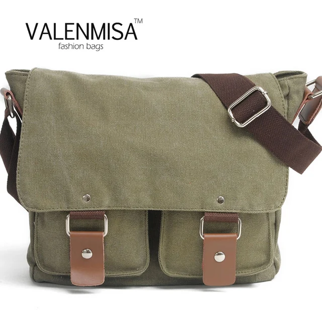 Men S Canvas Crossbody Bag Designer Brand Vintage Ager College Men S Canvas Crossbody Bag Designer Brand Vintage Ager College School Travel Laptop Bags Military Handbags Shoulder
