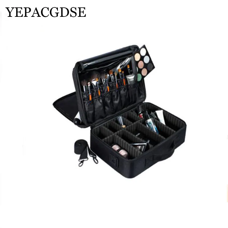 YEPASGDSE, брендовая профессиональная косметичка для визажиста, косметичка, Полуперманентная татуировка, для ногтей, многослойный инструмент, косметический Чехол