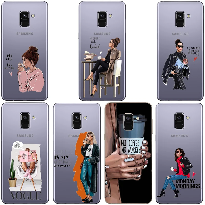 

Goddess VOGUE Art Princess For Girls Female boss coffee Soft Silicone TPU phone accessories Case For Samsung A3 A5 A7 J3 J5 J7