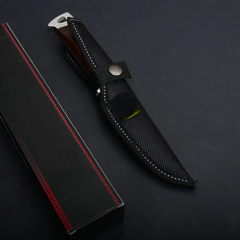 san jia K90 fixed blade knife wood handle stainless steel outdoor camping hunting survival pocket edc tools  (3)