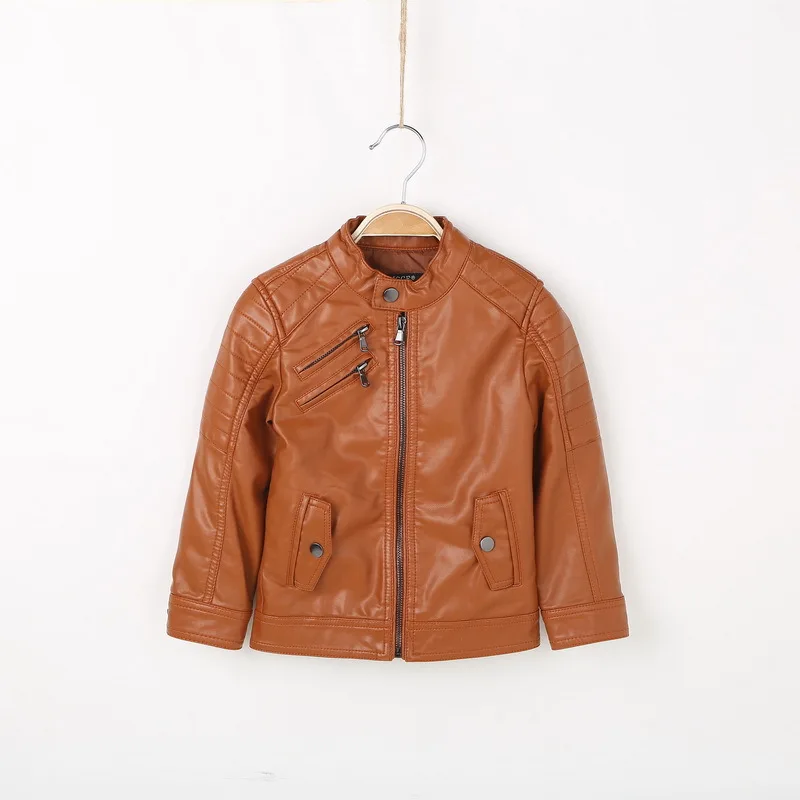 

JKP Children's leather artificial leather children's clothing jacket boys leather jacket spring and autumn new product FPC-94