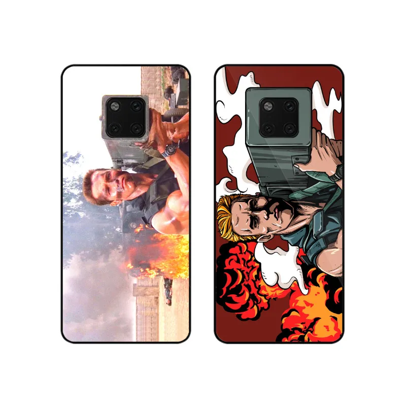 For Huawei Mate 20 Pro Case Schwarzenegger Printed Case For Huawei Mate 20 Rocket Glass Cover Mate 20 pro Case Cartoon Fire Bag