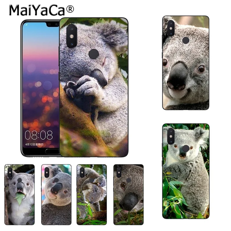 Оригинальный черный чехол из ТПУ MaiYaCa lovely Koala animal для xiaomi mi 8se 6 note2 note3 redmi 5 plus note 4 |