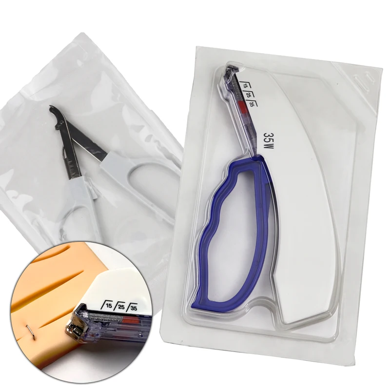 

Medical Disposable Skin Stapling Stitching Student Practice Device Surgery 35W Type Surgical Clipper Nail Stapler Needle Remover