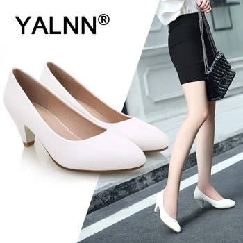 

YALNN 2019 Sexy Woman Wedding High Heels Women Pumps Office Lady Pointed Toe Sapato Feminino Thin High Party Shoes