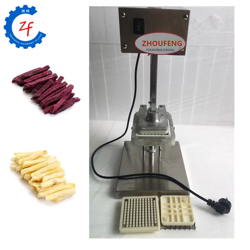 Small electric french fry cutters potato slicer vegetable fruit cutting machine kitchen chopper 8mm/10mm/12mm blades