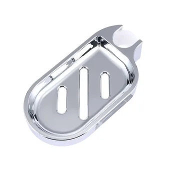 

ABS Plastic Soap Dish Holder Adjustable Shower Rod Slide Bathroom Gadget Soap Pallet Shower Rod Soap Dish Box