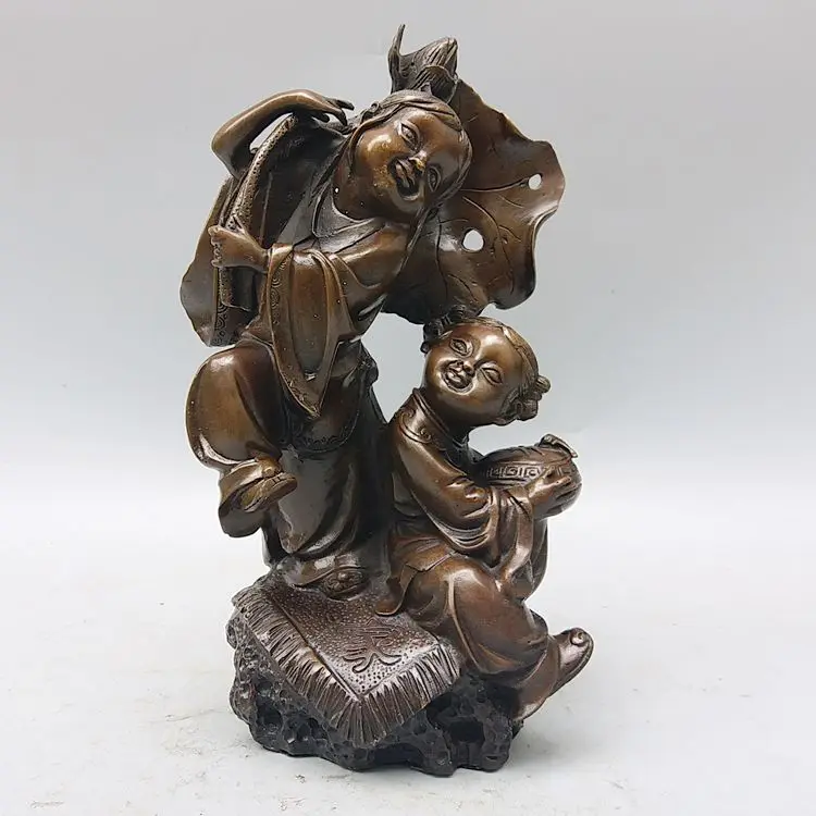SHUN brasss elect size copper Combined two Fairy statue Decoration marriage happy God marry gift Home decoration | Дом и сад
