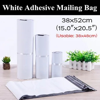 

50pcs 38x52cm (15"x20.5") Large White Self Adhesive Courier Bags Courier Envelope Shipping Bag Mail Bag Tear Resistance Pouch