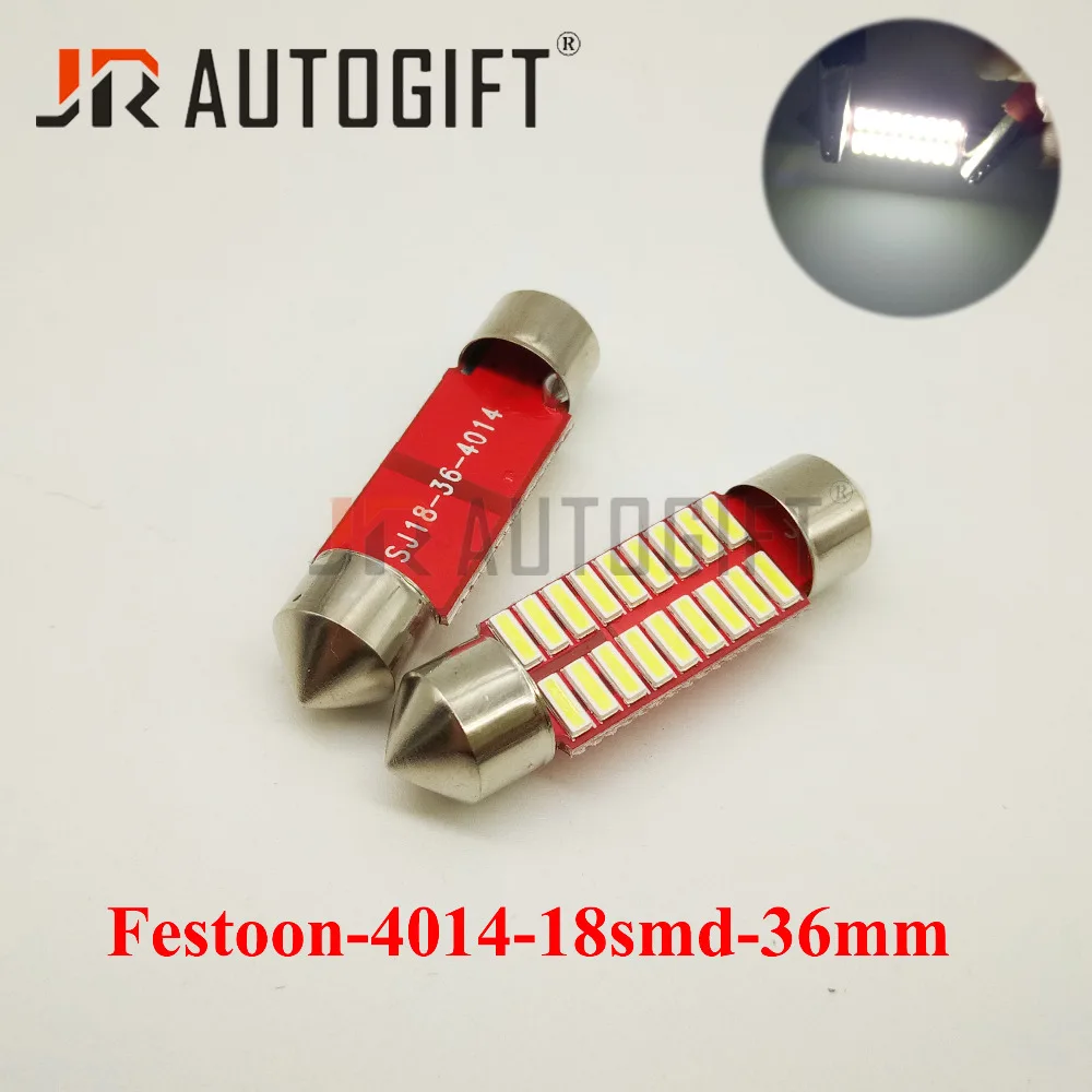 

2pcs Super Bright 36mm 18 SMD 4014 FT 3014 18led Car Interior Dome Festoon LED Light Bulbs AUTO Lamp White 12V car accessories