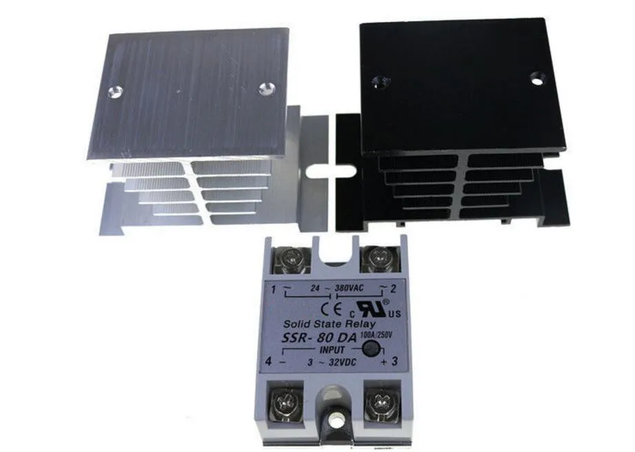 

1set Solid State Relay Module SSR-80DA 80A /250V 3-32V DC Input 24 - 380VAC Output