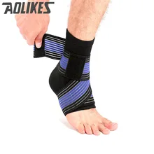 AOLIKES 1 шт. Профессиональный эластичный спортивный защитный бинт для поддержки лодыжки для фитнеса бега баскетбола