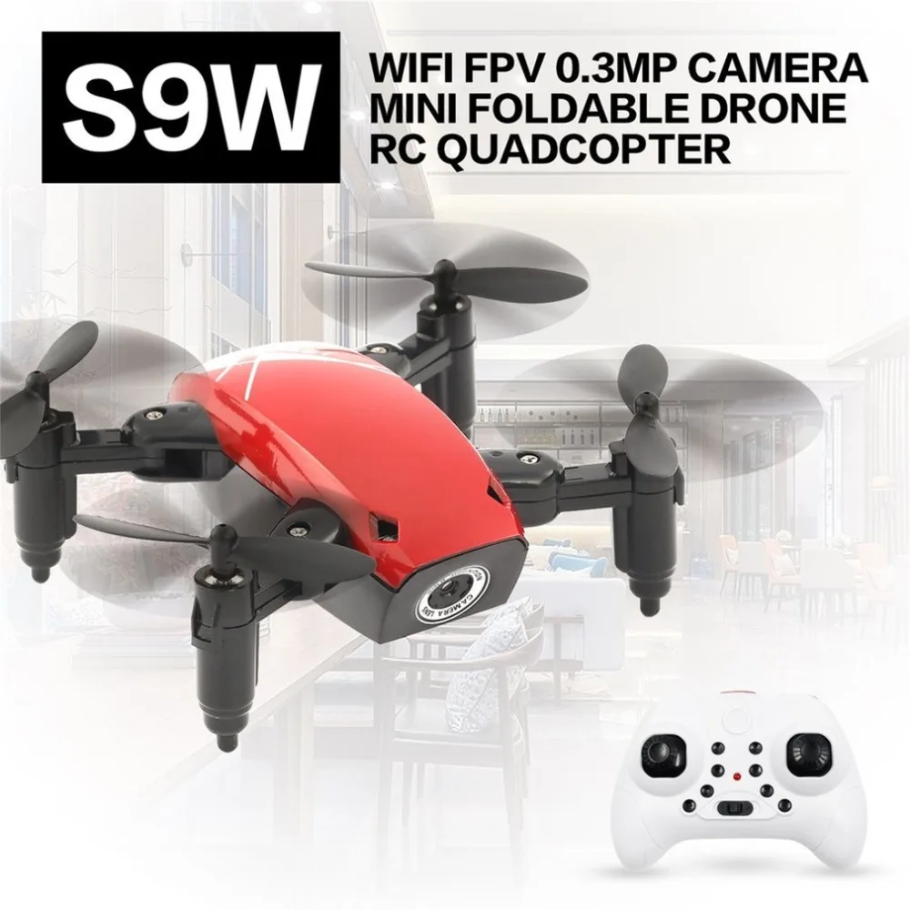 S9 S9W Складная RC Мини Drone Карманный Дрон Micro Drone вертолет с WI-FI FPV 0.3MP Камера 360 градусов Дрон