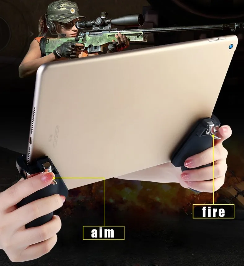 Для Ipad Tablet емкость L1R1 Кнопка стрельбы цели триггеры геймпад джойстик COD PUBG