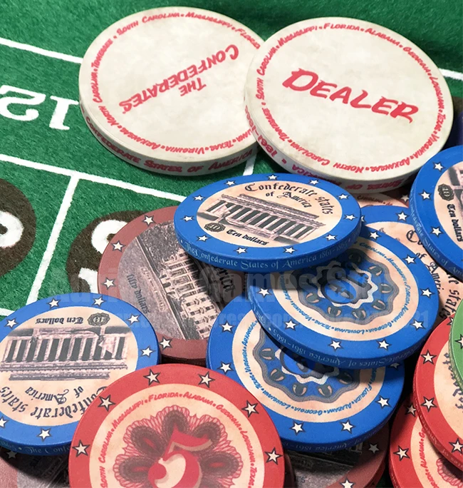 100 шт., набор керамических фишек для покера с американской историей+ 1 кнопка дилера, изысканный ретро дизайн, фишки для покера, 100, жетон