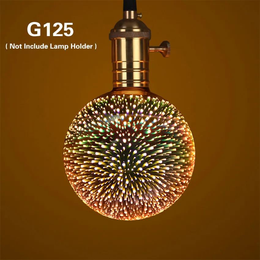 3D светодиодный светильник Эдисона лампочка старинное украшение E27 110V 220V Светодиодный светильник накаливания медная проволочная струнная сменная лампа накаливания - Цвет: G125