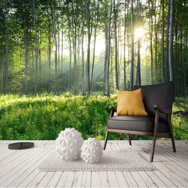 Custom Photo Wallpaper 3D Green Forest Nature Landscape Large Murals Living Room Sofa Bedroom Modern Wall Painting Home Decor Custom Photo Wallpaper 3D Green Forest Nature Landscape Large Murals Living Room Sofa Bedroom Modern Wall Painting Home Decor