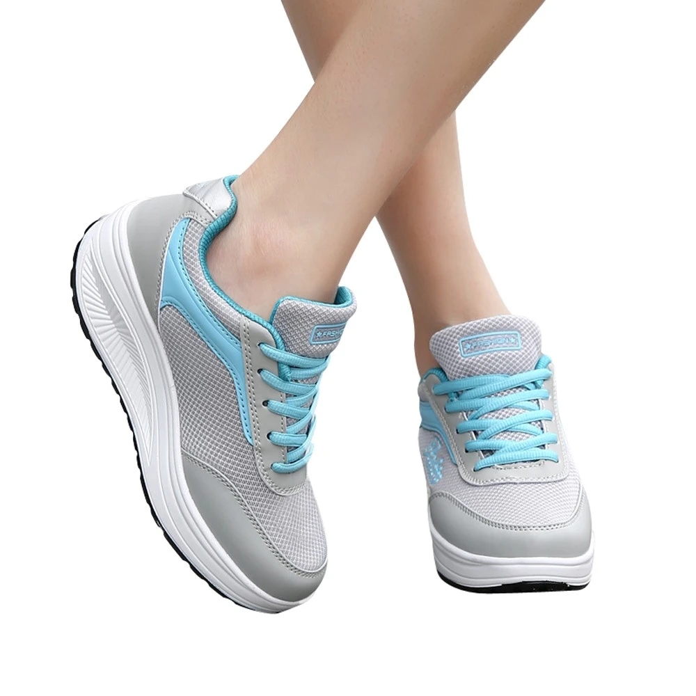 KLV keep fit de malla de aumento de fondo suave zapatillas de balanceo zapatos de mujer niñas zapatos de salir a correr #3|Zapatillas de correr| - AliExpress