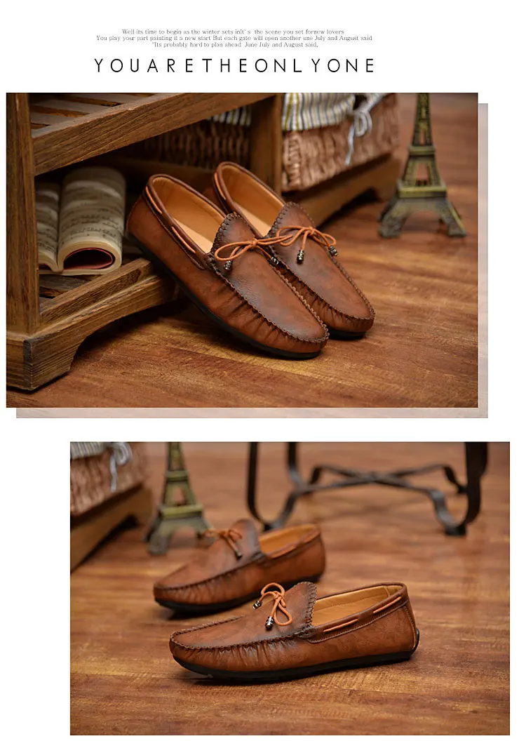 Casual Leather Loafer Shoes Men Soft Comfortable Driving Shoes Men Moccasins Footwear Mokasin Kasual For Men Schoenen785