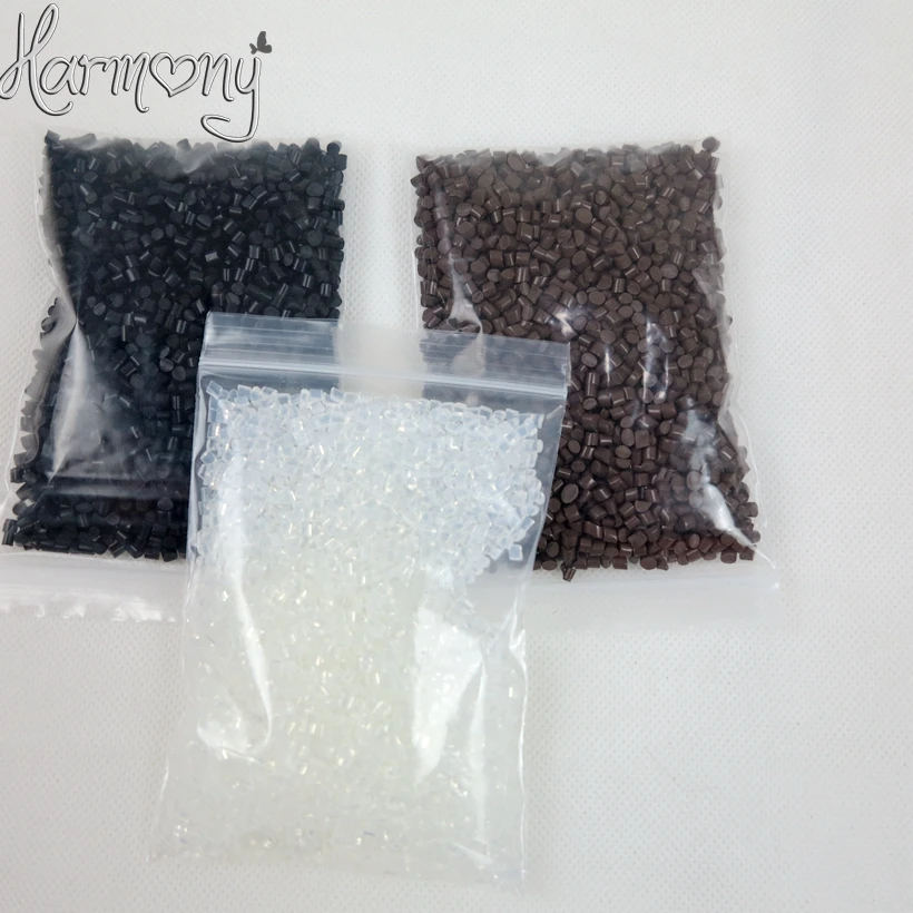 HARMONY STOCK 300g/lot 100% Italian black brown White 3 colors Keratin Glue Grain Strong Adhesion Gule