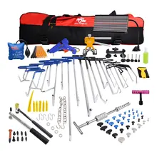 PDR Push Rod Hooks Crowbar Dent Removal Paintless Dent Repair Tools LED Light Reflector Board Hand
