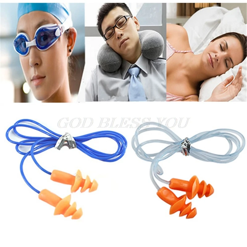 

Soft Silicone Ear Plug Hearing Protector Noise Reduction For Swimming Sleeping 24dB