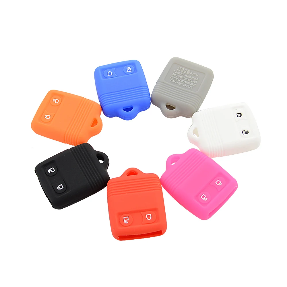 silicone 2 buttons car key shell for ford 2